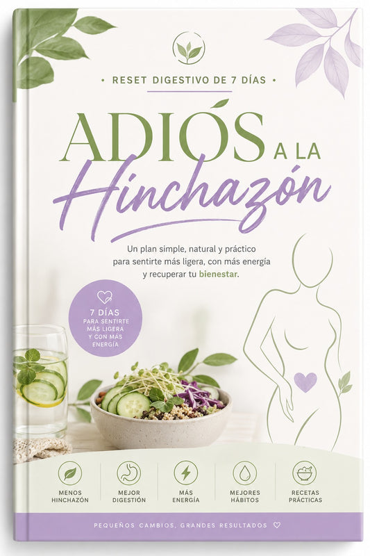 ADIOS A LA HINCHAZON + Pack de 3 Bonos Exclusivos: Gana Salud y Bienestar.